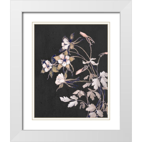 Wild Flowers on Black II White Modern Wood Framed Art Print with Double Matting by Loreth, Lanie
