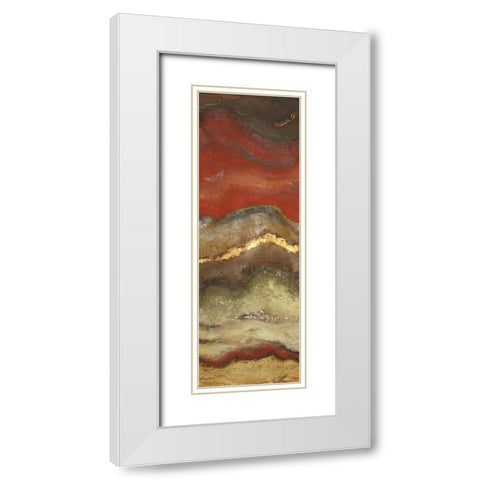 Tierra Panel I White Modern Wood Framed Art Print with Double Matting by Pinto, Patricia