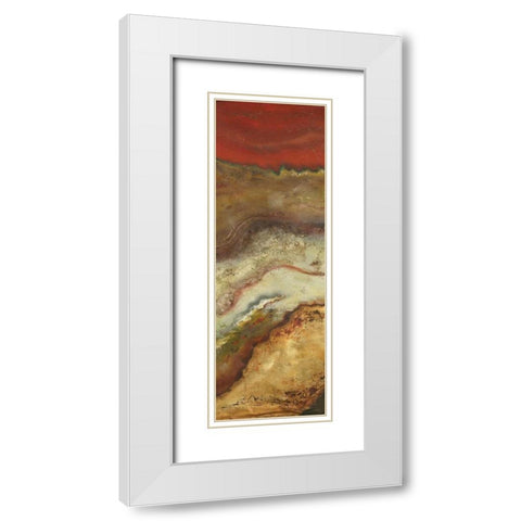 Tierra Panel II White Modern Wood Framed Art Print with Double Matting by Pinto, Patricia
