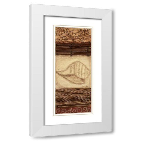 Organic Oasis I White Modern Wood Framed Art Print with Double Matting by Hakimipour-Ritter