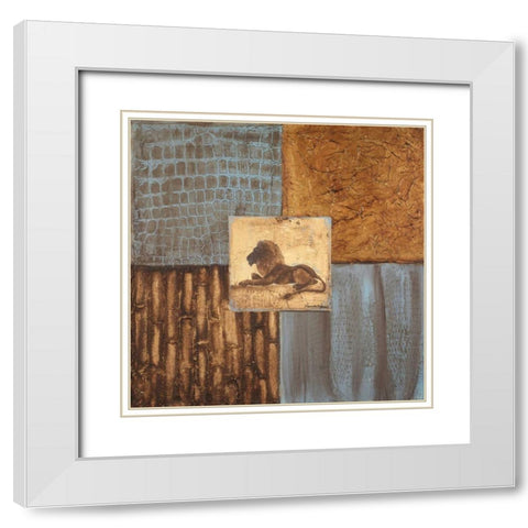 Textures of Africa I White Modern Wood Framed Art Print with Double Matting by Hakimipour-Ritter