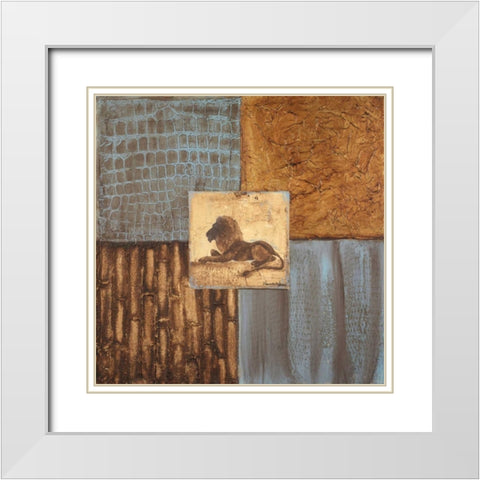 Textures of Africa I White Modern Wood Framed Art Print with Double Matting by Hakimipour-Ritter