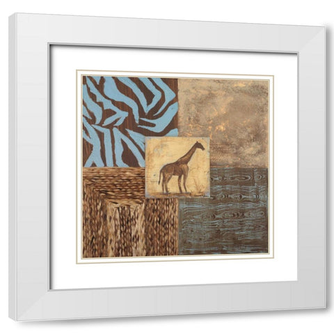 Textures of Africa II White Modern Wood Framed Art Print with Double Matting by Hakimipour-Ritter