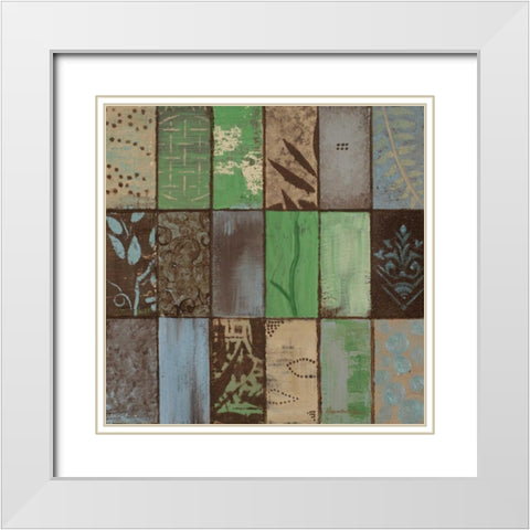 Parade of Patterns I White Modern Wood Framed Art Print with Double Matting by Hakimipour-Ritter