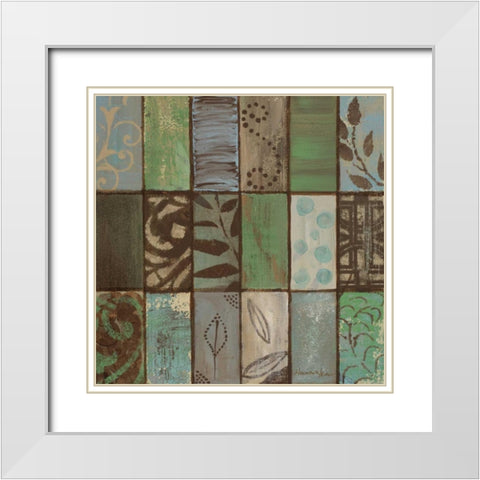 Parade of Patterns II White Modern Wood Framed Art Print with Double Matting by Hakimipour-Ritter