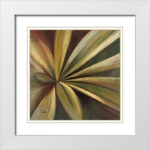 Abanico I White Modern Wood Framed Art Print with Double Matting by Pinto, Patricia