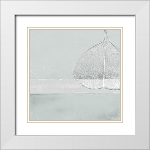 Less is More on Gray 1 White Modern Wood Framed Art Print with Double Matting by Pinto, Patricia