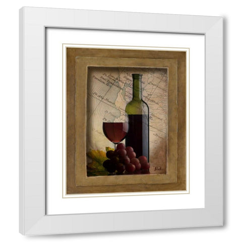Old Napa II White Modern Wood Framed Art Print with Double Matting by Pinto, Patricia