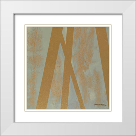Golden Angle II White Modern Wood Framed Art Print with Double Matting by Hakimipour-Ritter