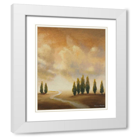 Open Sky I White Modern Wood Framed Art Print with Double Matting by Marcon, Michael