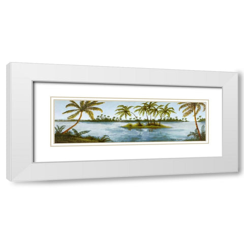 Cool Tropics I White Modern Wood Framed Art Print with Double Matting by Marcon, Michael
