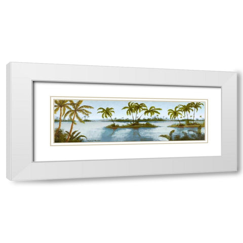 Cool Tropics II White Modern Wood Framed Art Print with Double Matting by Marcon, Michael