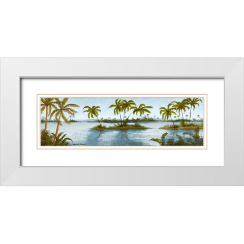 Cool Tropics II White Modern Wood Framed Art Print with Double Matting by Marcon, Michael