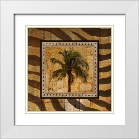 Gold America I White Modern Wood Framed Art Print with Double Matting by Pinto, Patricia