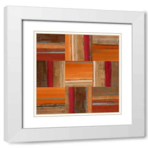 Solar Patch I White Modern Wood Framed Art Print with Double Matting by Loreth, Lanie