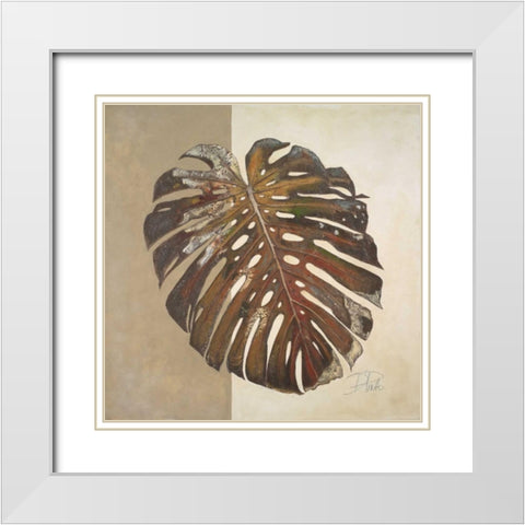 Two Tone Balazo II White Modern Wood Framed Art Print with Double Matting by Pinto, Patricia