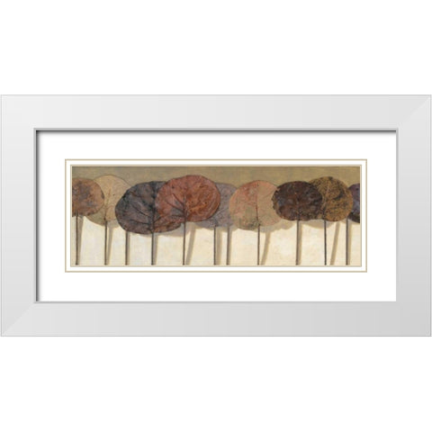 Leaves Show I White Modern Wood Framed Art Print with Double Matting by Pinto, Patricia