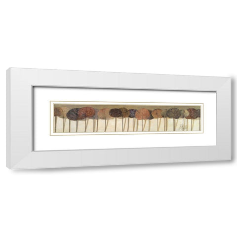 Leaves Show White Modern Wood Framed Art Print with Double Matting by Pinto, Patricia