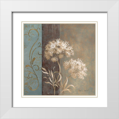 Delicate Beauty in Blue I White Modern Wood Framed Art Print with Double Matting by Loreth, Lanie