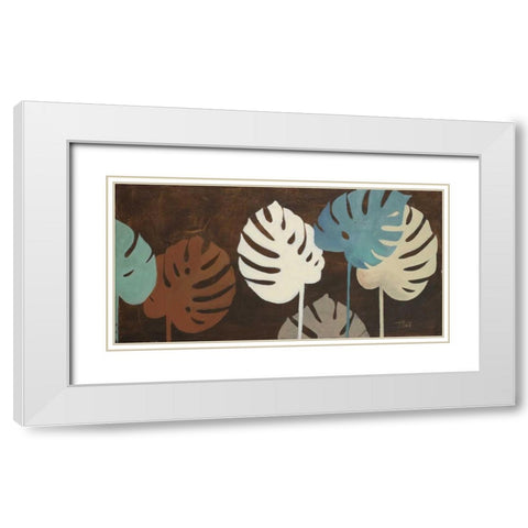 My Fashion Leaves I White Modern Wood Framed Art Print with Double Matting by Pinto, Patricia