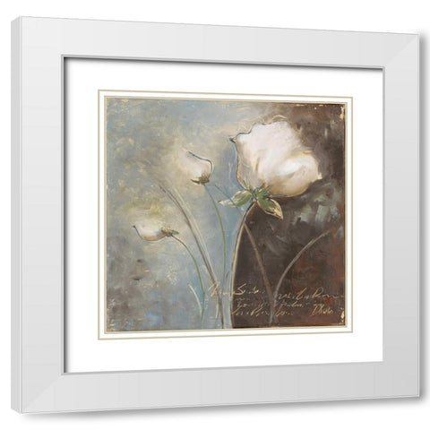 Magic Garden III White Modern Wood Framed Art Print with Double Matting by Pinto, Patricia
