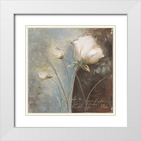 Magic Garden III White Modern Wood Framed Art Print with Double Matting by Pinto, Patricia