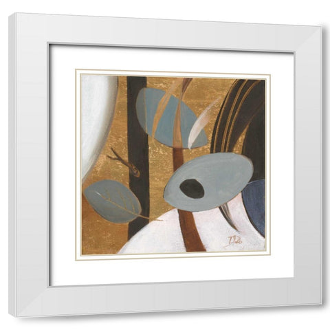 Eco-Chic with Blue II White Modern Wood Framed Art Print with Double Matting by Pinto, Patricia