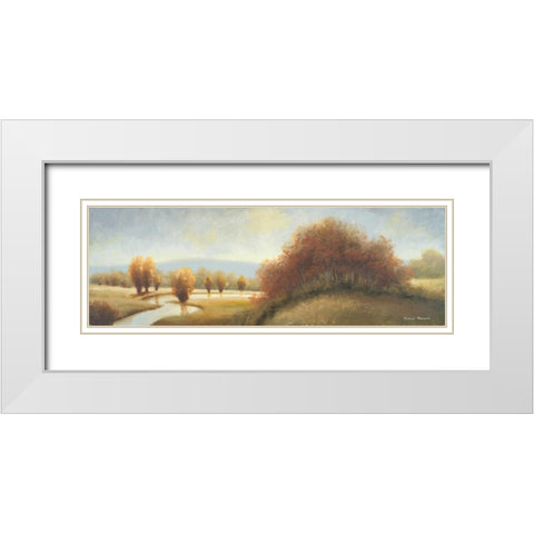In a Distant Season II White Modern Wood Framed Art Print with Double Matting by Marcon, Michael