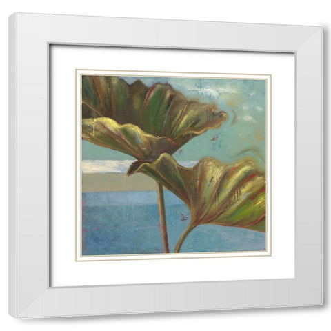 Blue Dream II White Modern Wood Framed Art Print with Double Matting by Pinto, Patricia