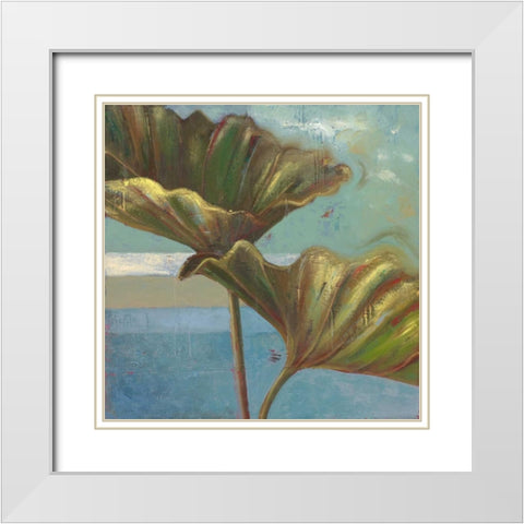 Blue Dream II White Modern Wood Framed Art Print with Double Matting by Pinto, Patricia