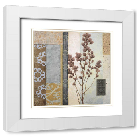 February I White Modern Wood Framed Art Print with Double Matting by Marcon, Michael