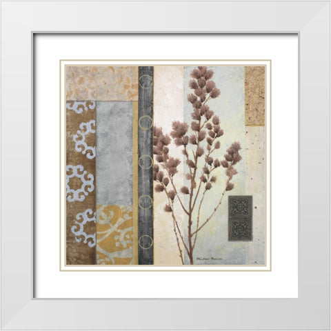 February I White Modern Wood Framed Art Print with Double Matting by Marcon, Michael