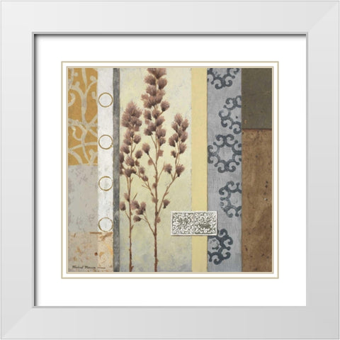 February II White Modern Wood Framed Art Print with Double Matting by Marcon, Michael