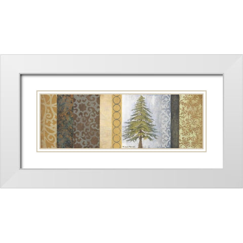 Dezolis II White Modern Wood Framed Art Print with Double Matting by Marcon, Michael
