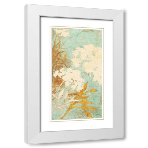 Among the Flowers Gold I White Modern Wood Framed Art Print with Double Matting by Loreth, Lanie