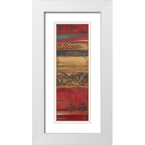 Eclecticism on Red White Modern Wood Framed Art Print with Double Matting by Pinto, Patricia