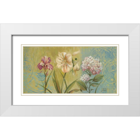 The Garden I White Modern Wood Framed Art Print with Double Matting by Pinto, Patricia