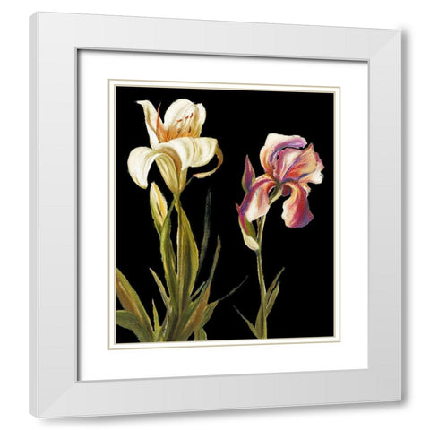 The Garden At Night II White Modern Wood Framed Art Print with Double Matting by Pinto, Patricia
