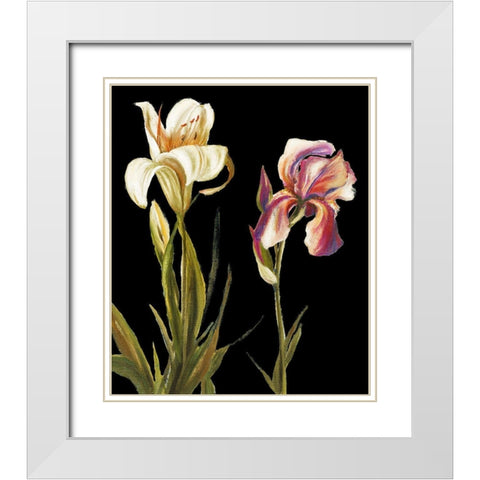The Garden At Night II White Modern Wood Framed Art Print with Double Matting by Pinto, Patricia