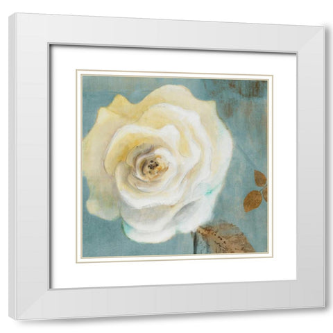Late Summer Roses White Modern Wood Framed Art Print with Double Matting by Loreth, Lanie
