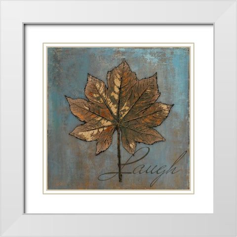 Maple Laugh White Modern Wood Framed Art Print with Double Matting by Pinto, Patricia