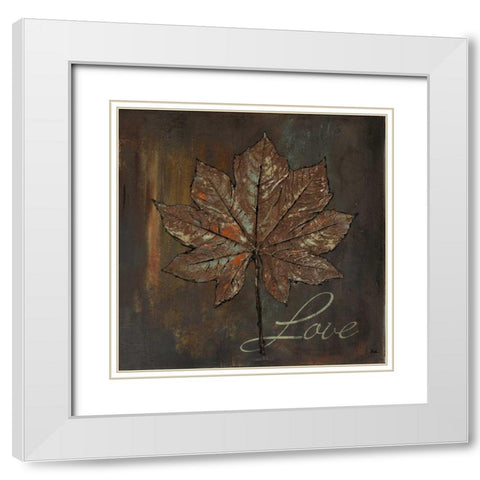 Maple Love White Modern Wood Framed Art Print with Double Matting by Pinto, Patricia
