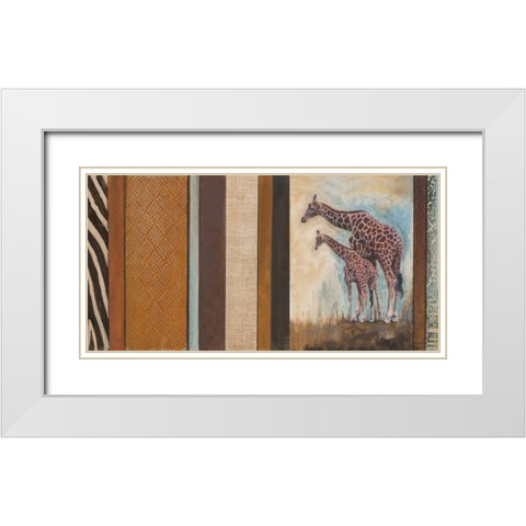 Africa Mia I White Modern Wood Framed Art Print with Double Matting by Pinto, Patricia