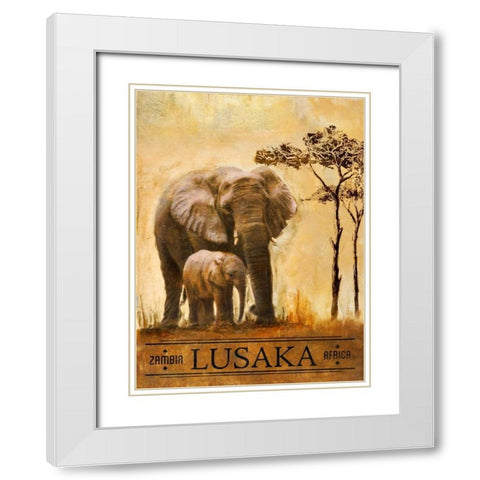 Lusaka White Modern Wood Framed Art Print with Double Matting by Pinto, Patricia