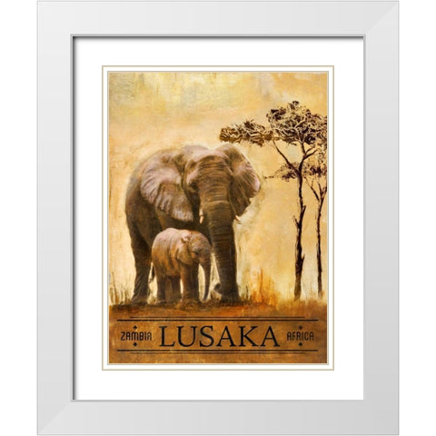 Lusaka White Modern Wood Framed Art Print with Double Matting by Pinto, Patricia