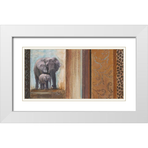 Africa Mia II White Modern Wood Framed Art Print with Double Matting by Pinto, Patricia