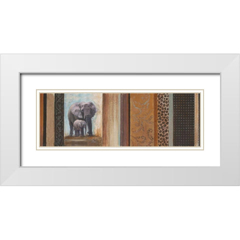 Africa Mia II White Modern Wood Framed Art Print with Double Matting by Pinto, Patricia
