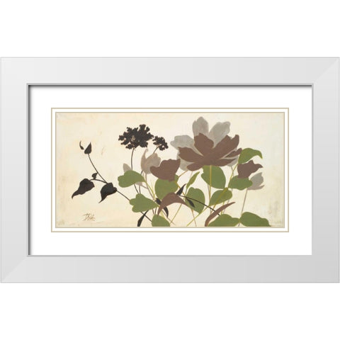 Spring Shadows II White Modern Wood Framed Art Print with Double Matting by Pinto, Patricia
