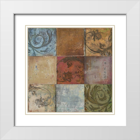 Moroccan Patch II White Modern Wood Framed Art Print with Double Matting by Pinto, Patricia