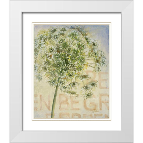 Be Green I White Modern Wood Framed Art Print with Double Matting by Pinto, Patricia